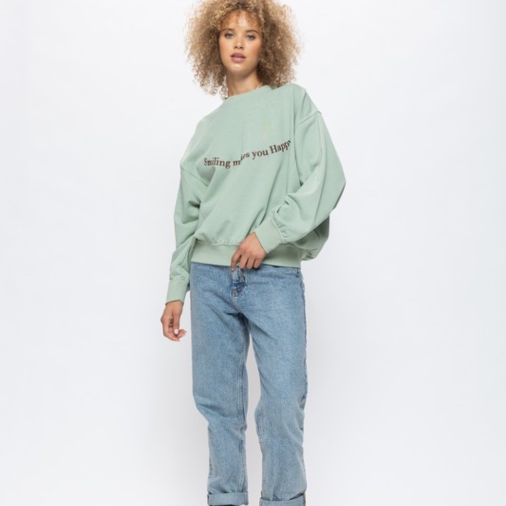 Smiling makes you happy sweatshirt - Picture 3 of 4